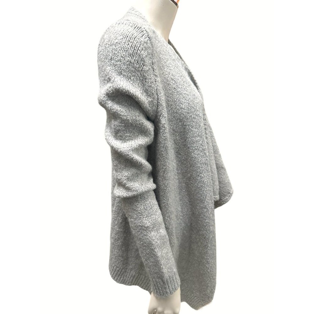 Abercrombie Kids Size 15 Gray Girl Draped Waterfall Cardigan Soft Knit Open Fron - Picture 4 of 13